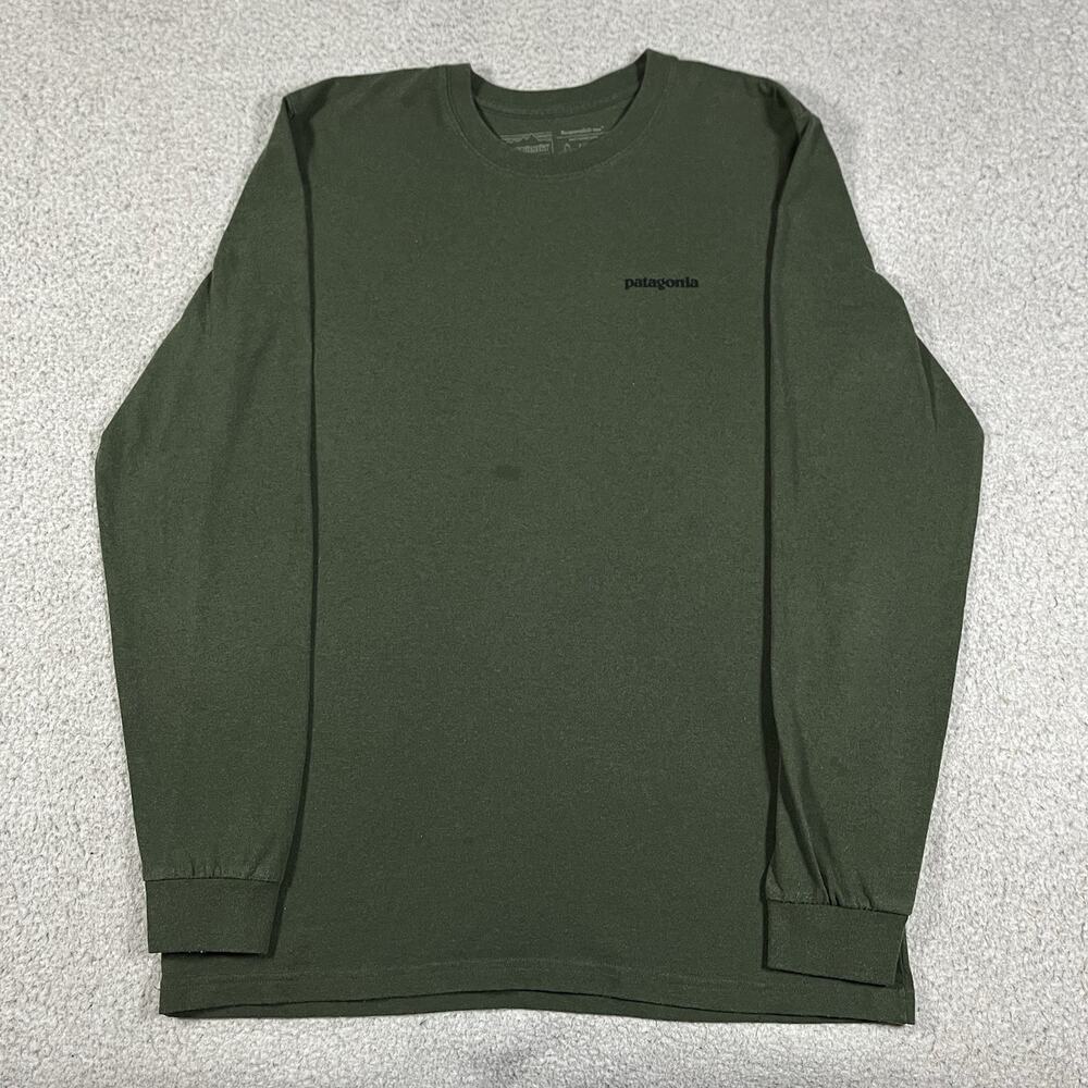 Patagonia Shirt Mens M Green Long sleeve Graphic Outdoor Regular Fit